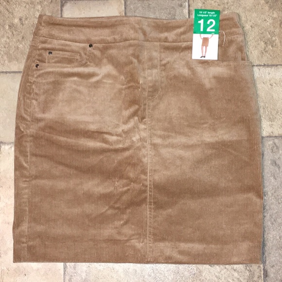 Tan Corduroy Skirt by S.C & CO - Picture 1 of 4